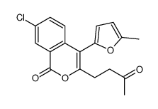 7-chloro-4-(5-methylfuran-2-yl)-3-(3-oxobutyl)isochromen-1-one Structure