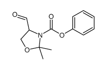 phenyl 4-formyl-2,2-dimethyl-1,3-oxazolidine-3-carboxylate Structure