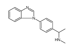 Benzenemethanamine, 4-(1H-benzimidazol-1-yl)-N,α-dimethyl Structure