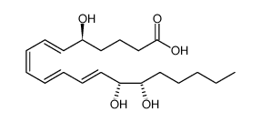 5,14,15-trihydroxy-6,8,10,12-eicosatetraenoic acid结构式