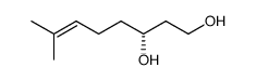 (3R)-1,2-dihydroxy-7-methyloct-6-ene结构式