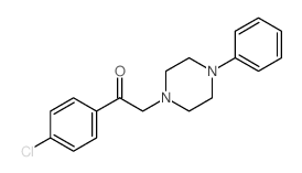 Ethanone, 1-(4-chlorophenyl)-2-(4-phenyl-1-piperazinyl)- structure