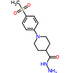 1-[4-(Methylsulfonyl)phenyl]-4-piperidinecarbohydrazide Structure