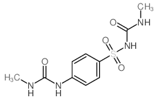 3-methyl-1-[4-(methylcarbamoylamino)phenyl]sulfonyl-urea structure