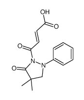 4-(4,4-dimethyl-5-oxo-2-phenylpyrazolidin-1-yl)-4-oxobut-2-enoic acid结构式