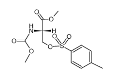 (S)-N-(Methoxycarbonyl)-O-(p-toluenesulfonyl)serine Methyl Ester结构式