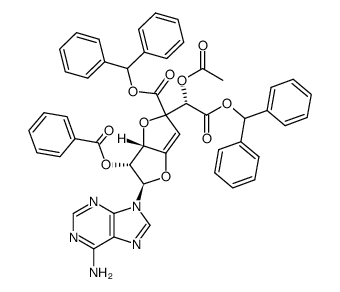 dibenzhydryl O2'-benzoyl-S-7'-acetoxy-7'-deoxygriseolate结构式