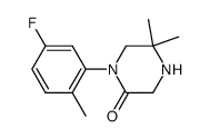 5,5-dimethyl-1-(5-fluoro-2-methylphenyl)piperazin-2-one Structure