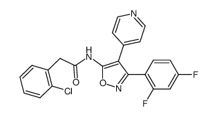 5-[2-(2-Chlorophenyl)acetylamino]-3-(2,4-difluorophenyl)-4-(4-pyridyl)isoxazole Structure