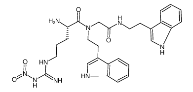 [NG-nitro-L-arginyl]-N-[2-(indol-3-yl)ethyl]glycine 2-(indol-3-yl)ethylamide Structure