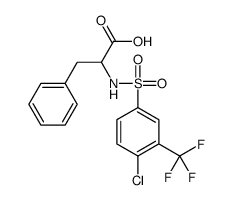 N-([4-CHLORO-3-(TRIFLUOROMETHYL)PHENYL]SULFONYL)PHENYLALANINE Structure