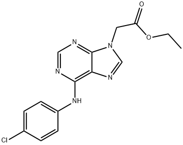 9H-Purine-9-acetic acid, 6-[(p-chlorophenyl)amino)-, ethyl ester picture