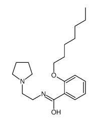 o-(Heptyloxy)-N-[2-(1-pyrrolidinyl)ethyl]benzamide structure