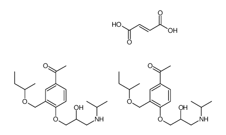 1-[3-(butan-2-yloxymethyl)-4-[2-hydroxy-3-(propan-2-ylamino)propoxy]phenyl]ethanone,(E)-but-2-enedioic acid Structure