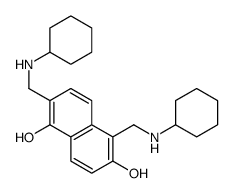 2,5-bis[(cyclohexylamino)methyl]naphthalene-1,6-diol结构式
