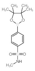 N-甲基-4-(4,4,5,5-四甲基-1,3,2-二氧杂硼烷-2-基)苯磺酰胺结构式