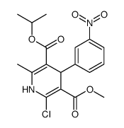 3-O-methyl 5-O-propan-2-yl 2-chloro-6-methyl-4-(3-nitrophenyl)-1,4-dihydropyridine-3,5-dicarboxylate Structure