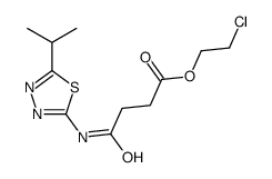 2-chloroethyl 4-oxo-4-[(5-propan-2-yl-1,3,4-thiadiazol-2-yl)amino]butanoate Structure