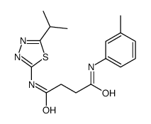 N-(3-methylphenyl)-N'-(5-propan-2-yl-1,3,4-thiadiazol-2-yl)butanediamide Structure