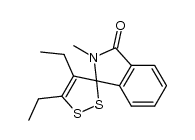 4',5'-diethyl-2-methyl-2,3-dihydro-1H-isoindole-3-spiro-3'-(1',2'-dithiol)-1-one结构式