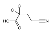 2,2-dichloro-4-cyanobutanoic acid Structure