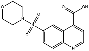 6-(Morpholine-4-sulfonyl)-quinoline-4-carboxylic acid结构式