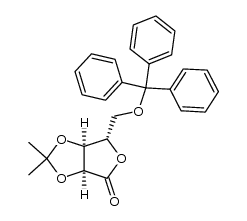 (2S,3S,4S)-2,3-isopropylidenedioxy-4-trityloxymethyl-4-butanolide结构式