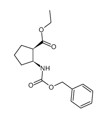 (1R,2S)-2-(cbz-氨基)环戊烷甲酸乙酯结构式