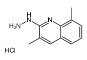 (3,8-dimethylquinolin-2-yl)hydrazine,hydrochloride Structure
