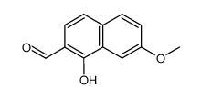 formyl-2 hydroxy-1 methoxy-7 naphtalene Structure