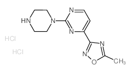 4-(5-Methyl-1,2,4-oxadiazol-3-yl)-2-piperazin-1-ylpyrimidine dihydrochloride Structure