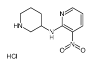 3-硝基-N-3-哌啶基-2-吡啶胺盐酸盐结构式