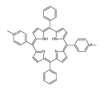 5,15-bis(1-methylpyridin-1-ium-4-yl)-10,20-diphenyl-21,22-dihydroporphyrin Structure