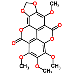3,4,5,5'-O-tetramethyl-3',4'-O,O-methylidenecoruleoellagic acid d结构式