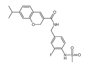 N-[[3-fluoro-4-(methanesulfonamido)phenyl]methyl]-7-propan-2-yl-2H-chromene-3-carboxamide Structure