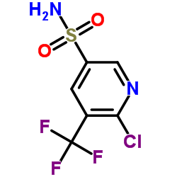 6-Chloro-5-(trifluoromethyl)pyridine-3-sulfonamide Structure