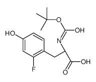 (S)-2-((叔丁氧羰基)氨基)-3-(2-氟-4-羟基苯基)丙酸结构式