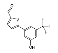 5-[3-hydroxy-5-(trifluoromethyl)phenyl]thiophene-2-carbaldehyde结构式