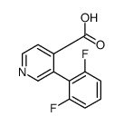 3-(2,6-difluorophenyl)pyridine-4-carboxylic acid结构式