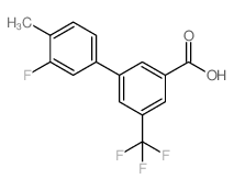 3'-FLUORO-4'-METHYL-5-(TRIFLUOROMETHYL)-[1,1'-BIPHENYL]-3-CARBOXYLIC ACID Structure