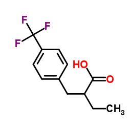 2-[4-(Trifluoromethyl)benzyl]butanoic acid Structure