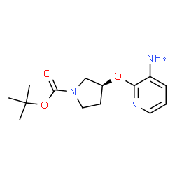 (S)-tert-Butyl 3-(3-aminopyridin-2-yloxy)pyrrolidine-1-carboxylate structure