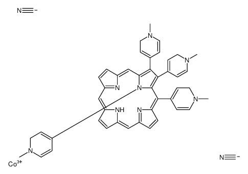 dicyano-cobalt(III)-tetrakis(N-methyl-4-pyridyl)porphyrin structure