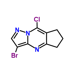 5H-Cyclopenta[d]pyrazolo[1,5-a]pyrimidine, 3-bromo-8-chloro-6,7-dihydro- structure