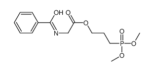 3-dimethoxyphosphorylpropyl 2-benzamidoacetate Structure