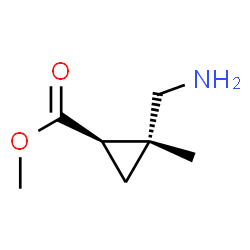 Cyclopropanecarboxylic acid, 2-(aminomethyl)-2-methyl-, methyl ester, trans-结构式