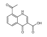 8-acetyl-1,4-dihydro-4-oxoquinoline-3-carboxylic acid结构式