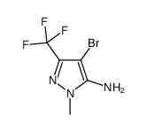 4-bromo-2-methyl-5-(trifluoromethyl)pyrazol-3-amine Structure