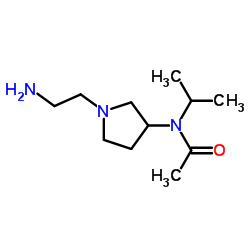 N-[1-(2-Aminoethyl)-3-pyrrolidinyl]-N-isopropylacetamide Structure