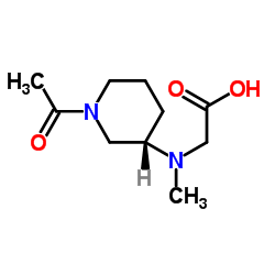 N-[(3S)-1-Acetyl-3-piperidinyl]-N-methylglycine Structure